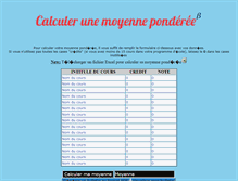 Tablet Screenshot of moyenne-ponderee.com